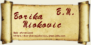 Borika Mioković vizit kartica
